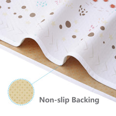 WOMUMON Splat Mat 51x51 size covers large areas for mess protection.