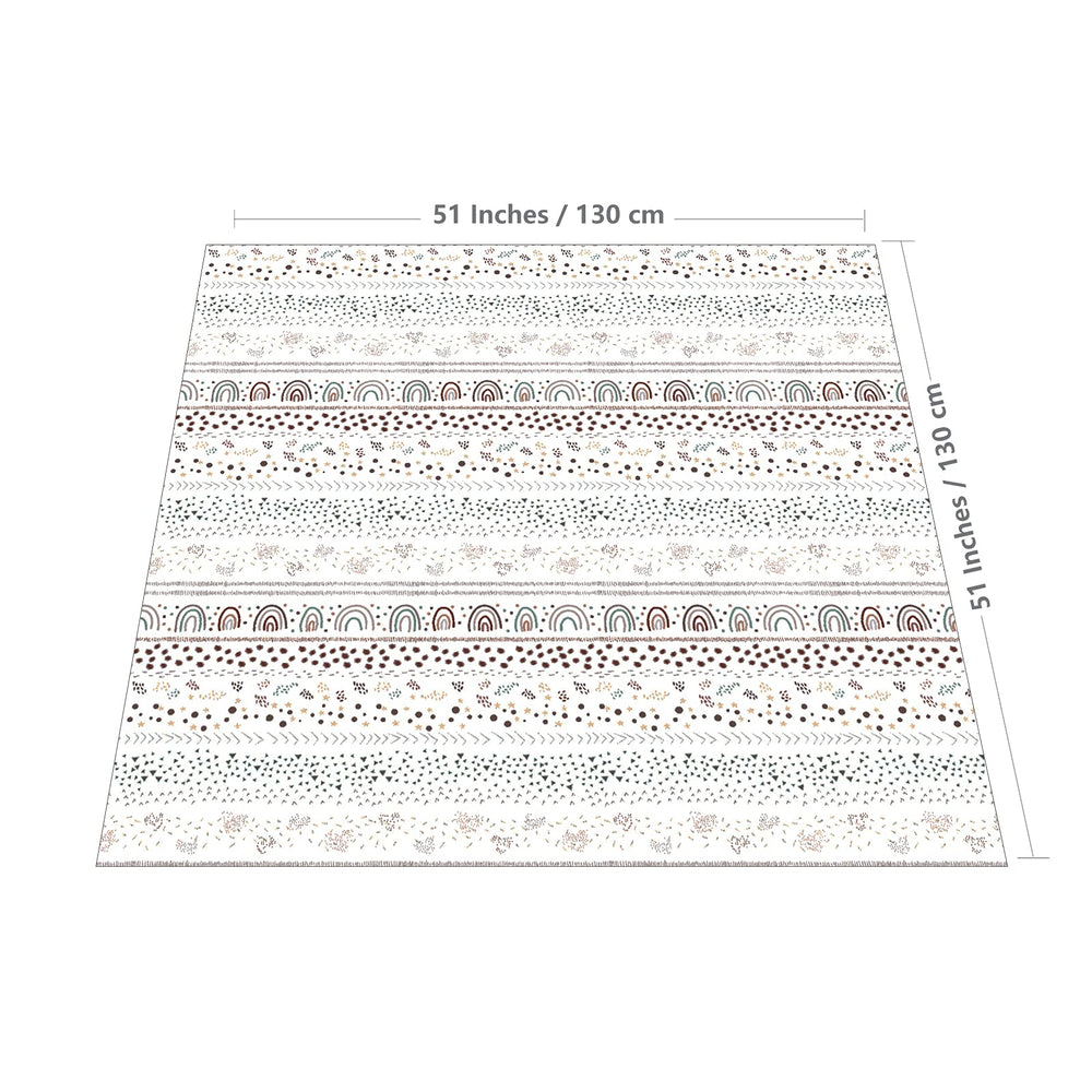 WOMUMON Splat Mat with non-slip backing keeps floors in place during meals.