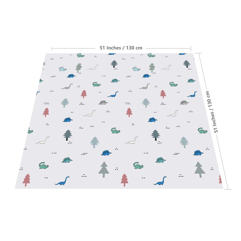 WOMUMON waterproof splat mat with anti-slip back keeps it flat and clean