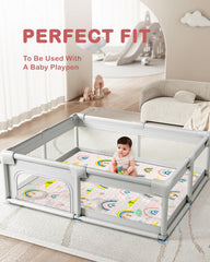 WONDAY thick baby floor playmat unfolded in playpen for safe play