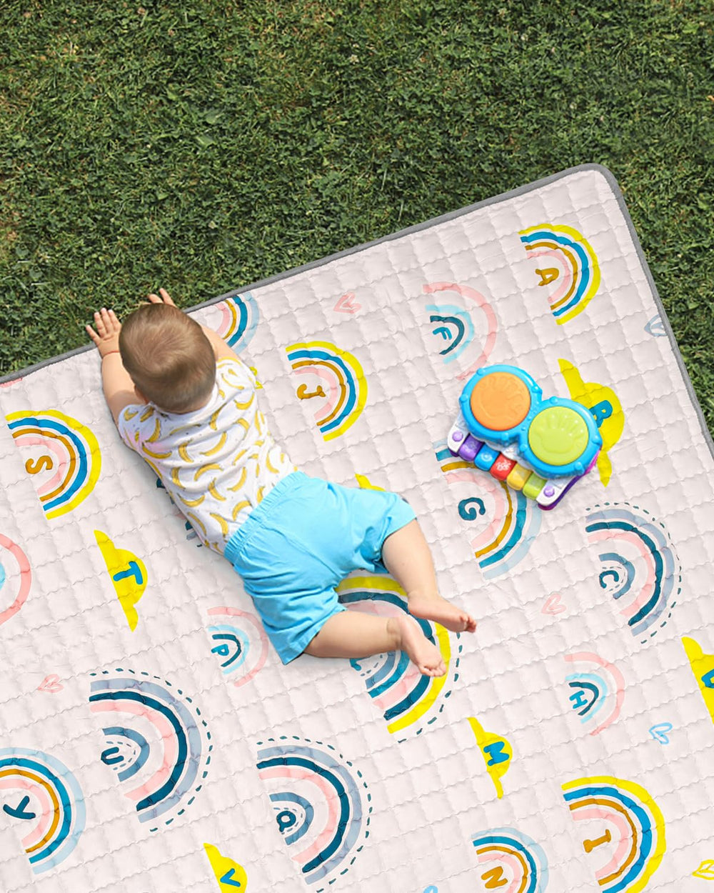 WONDAY thick baby floor playmat machine washable for easy cleanup