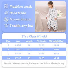 WONDAY sleep sack feet closeup of breathable cotton for soft skin