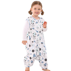 WONDAY toddler sleep sack with feet front view shows leg freedom for safe movement