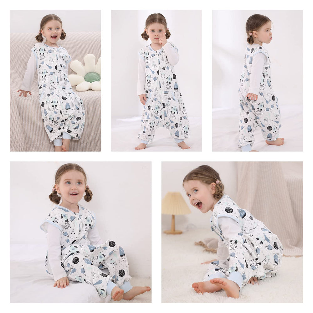 WONDAY sleep sack feet hip-room design supports natural leg movement