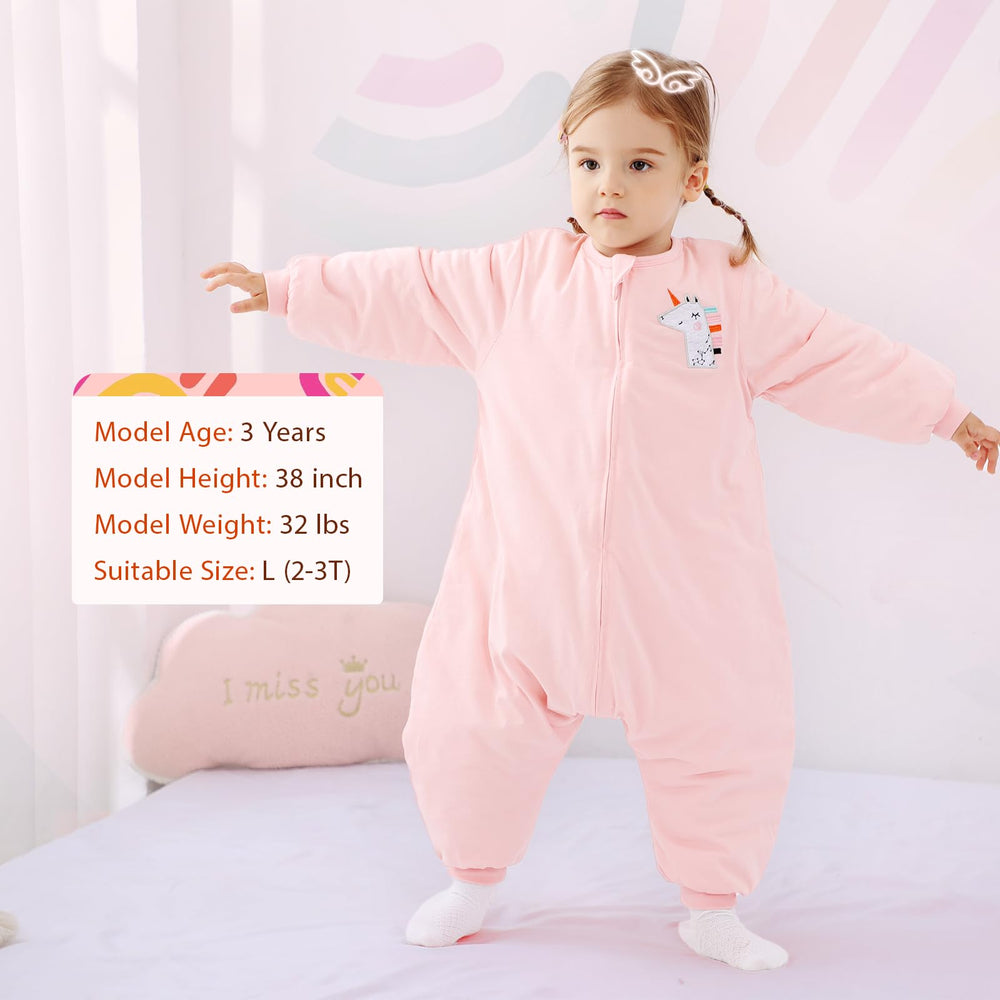 WONDAY Toddler sleep sack 2.5 tog warm padding for chilly nights
