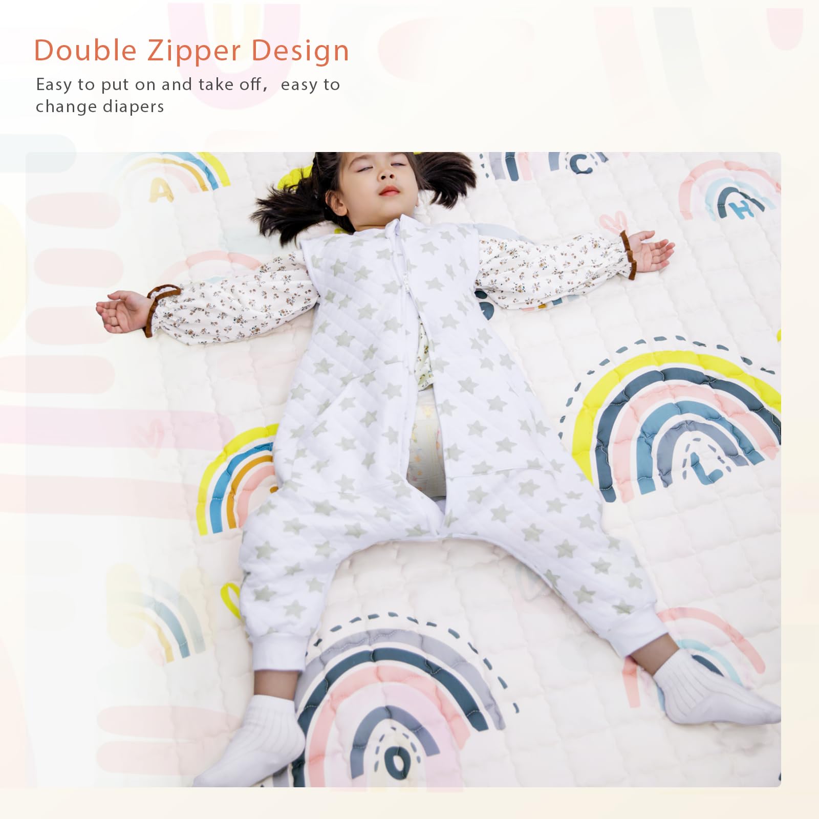 WONDAY cotton sleep sack feels buttery soft against skin for cozy nights.