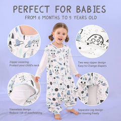 WONDAY toddler sleep sack with feet back view offers uninterrupted night warmth