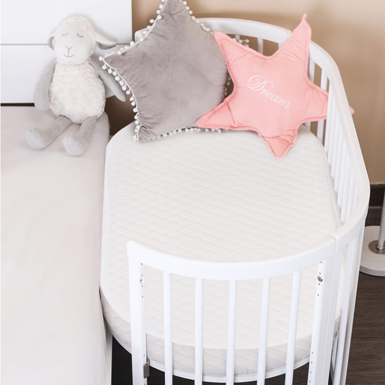 Wonder Living baby bassinet mattress compressed shipping saves space before setup