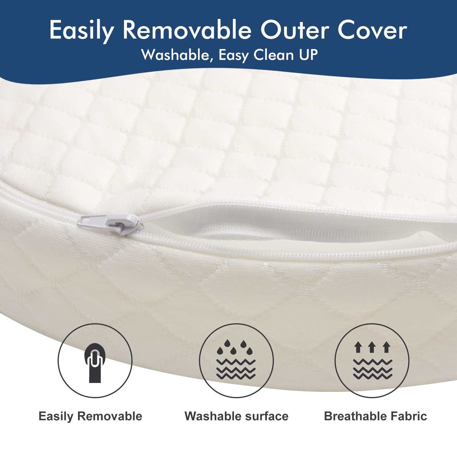 Wonder Living baby bassinet mattress soft surface ideal for safe sleep.