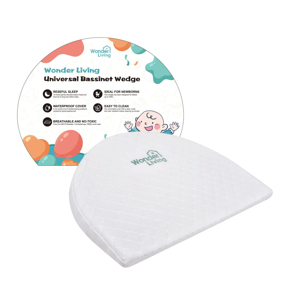 Wonder Living baby wedge pillow with removable cover for easy cleanup.