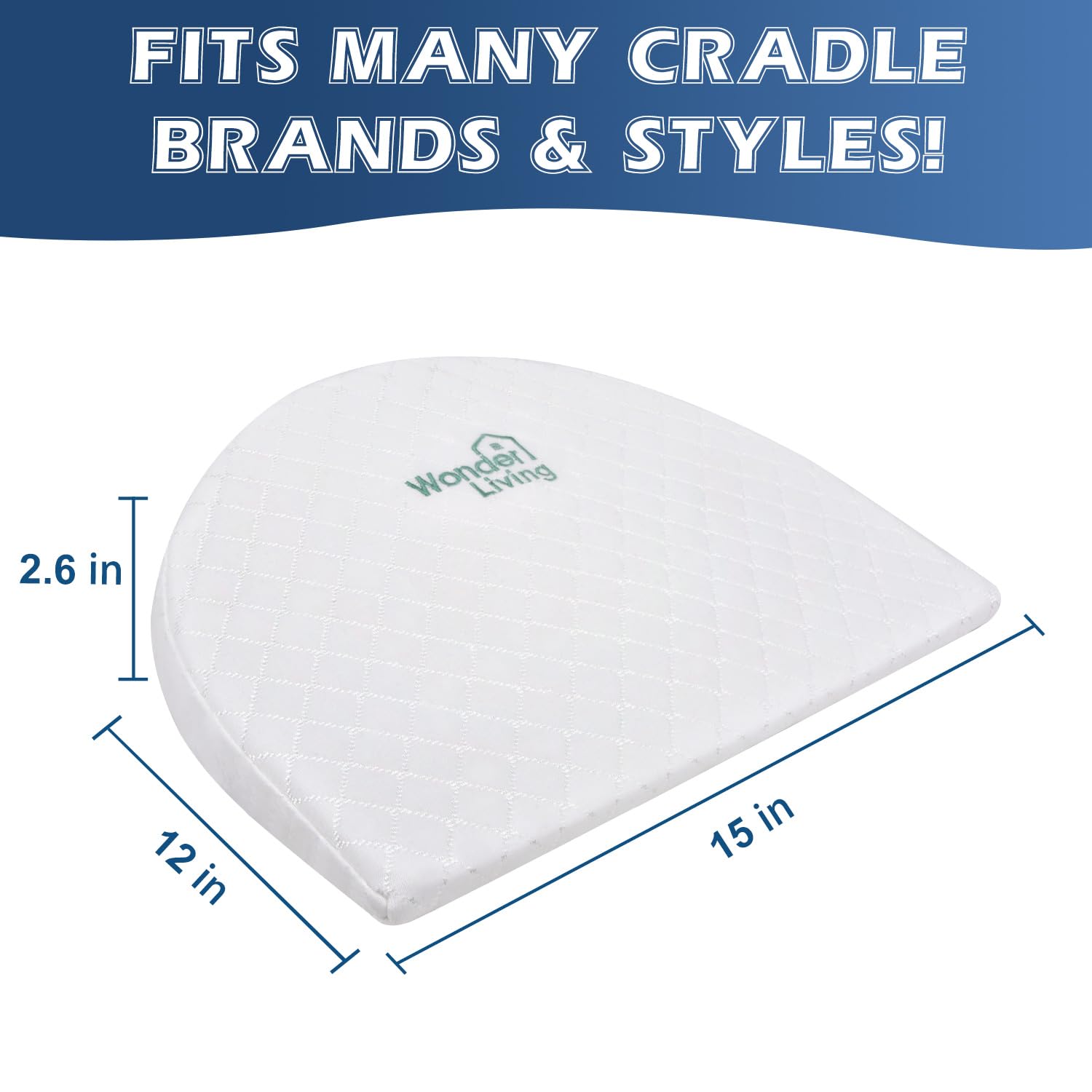 Wonder Living premium-foam wedge closeup shows cushioned support.