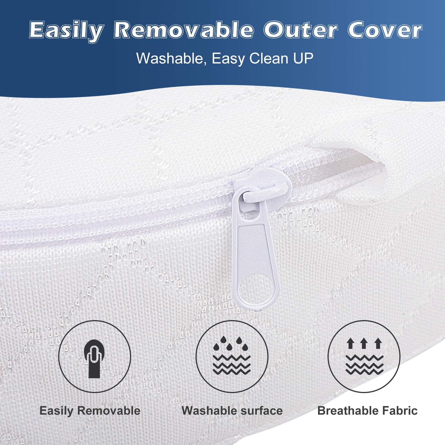 Wonder Living universal-fit wedge provides versatile positioning for babies and pregnancy.