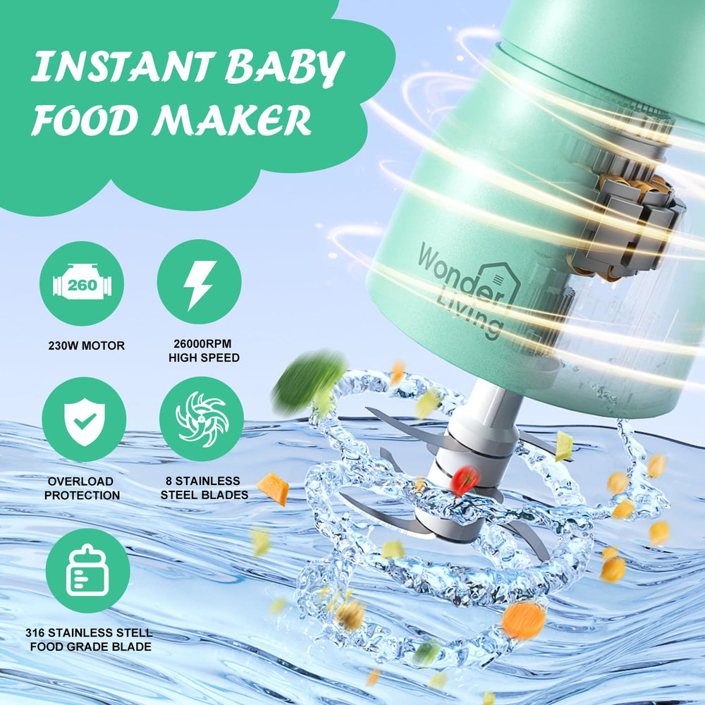 Wonder Living silicone spoon set supports precise feeding and mixing.