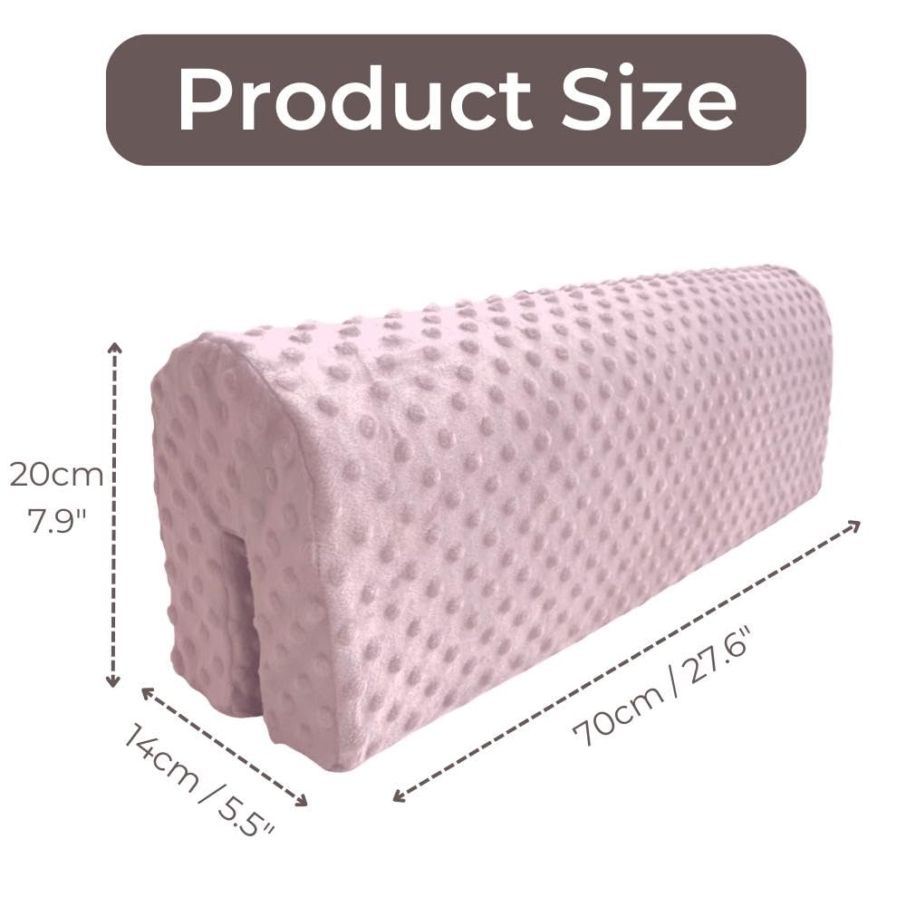 Wonder Space bed rail bumpers Pink removable cover detail for easy cleaning