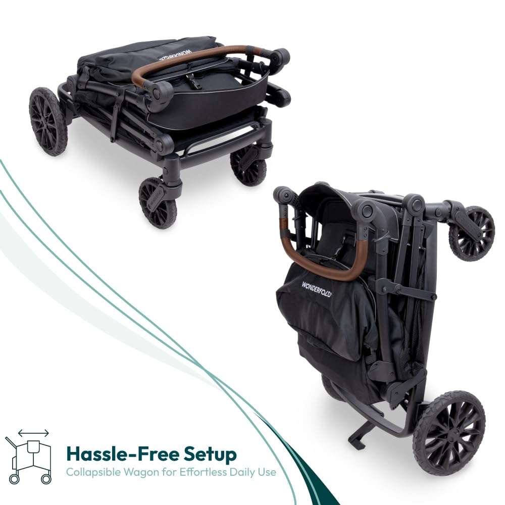 WonderFold L4 Quad Wagon 5-point harness keeps young riders secure.