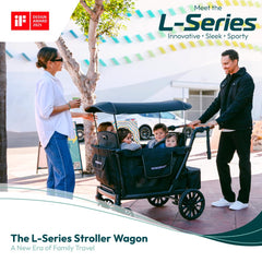 WonderFold L4 Quad Wagon four-seater in use during a family outing.