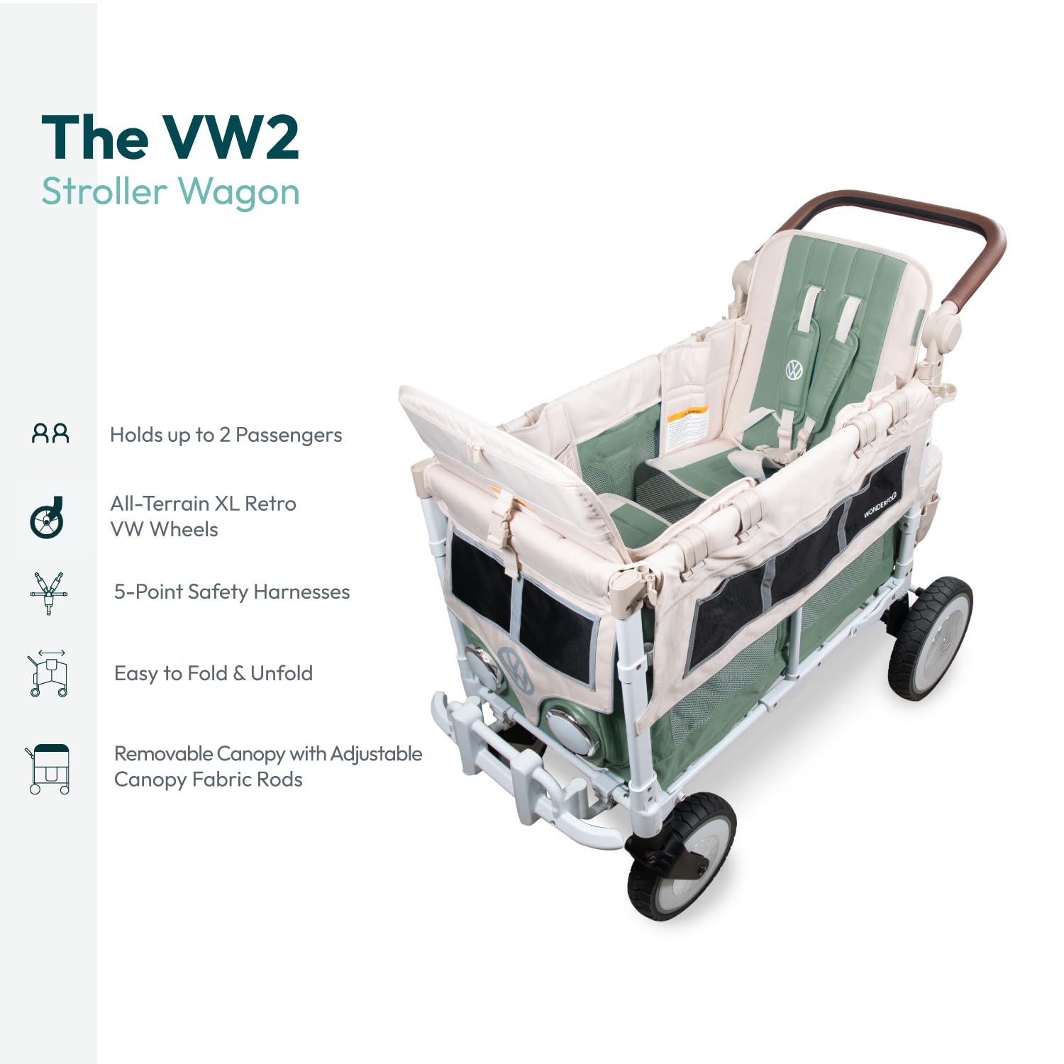 WonderFold Outdoor VW folded-stand design offers easy storage when not in use.