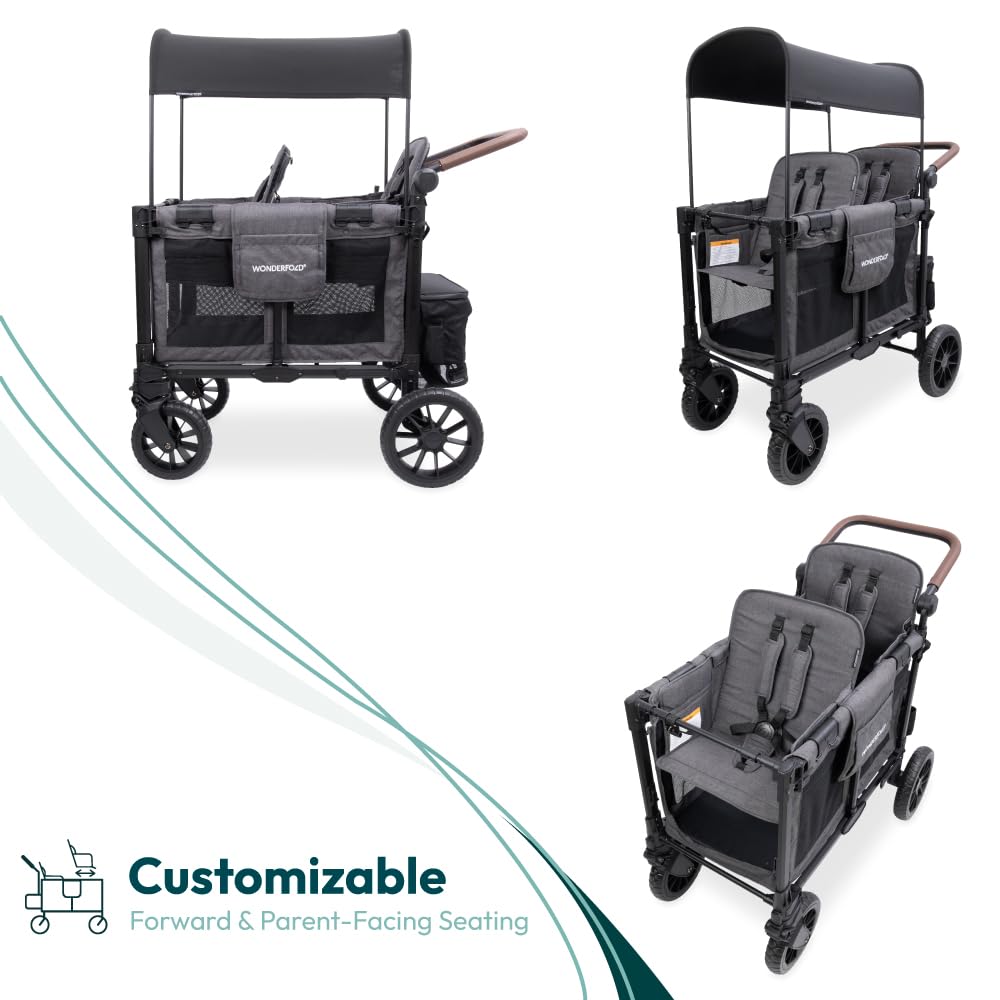 WonderFold W2 Luxe Pro deep carriage with mesh ventilation for airflow