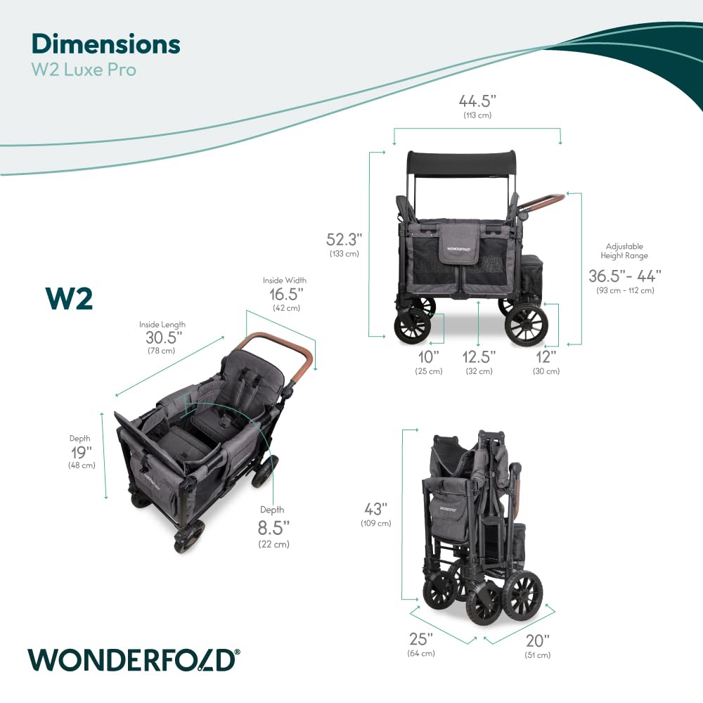 WonderFold W2 Luxe Pro vegan leather push handle for comfortable grip