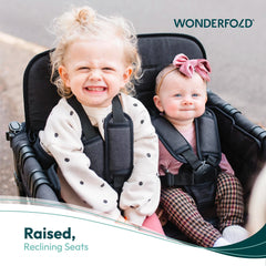 WonderFold W4 Elite deep carriage basket with ventilation for comfort.