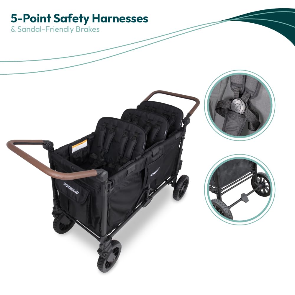 WonderFold W6 Luxe Pro removable front/back frames enable easier entry and more legroom.