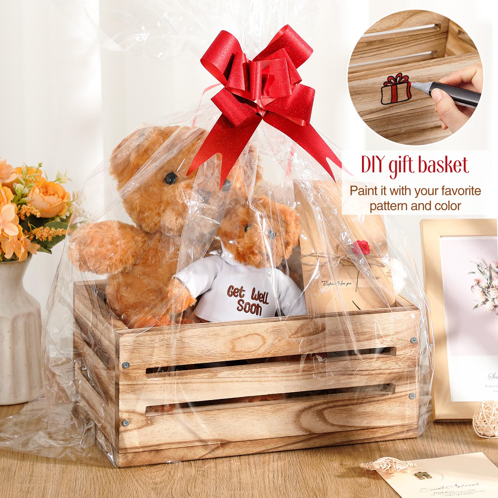 Wonderjune basket organizer use helps declutter desks, dressers, and countertops