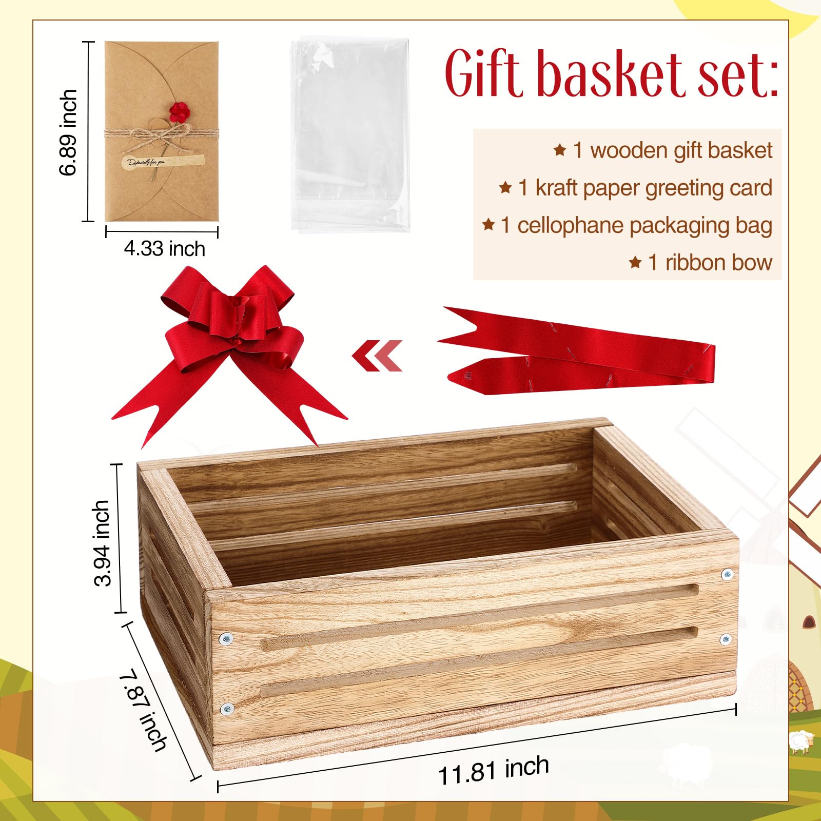Wonderjune gift packaging ribbon, bag, and greeting card ready