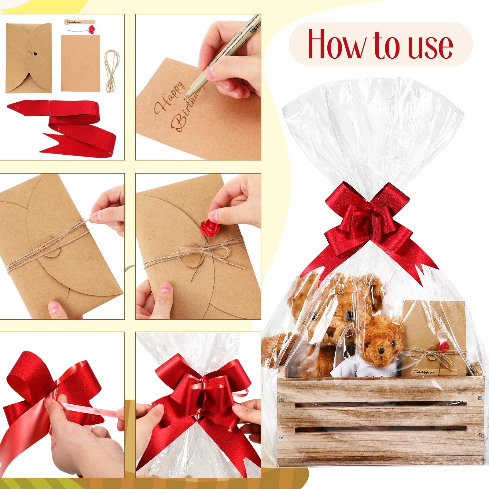 Wonderjune natural wood finish basket exudes rustic charm for timeless gift packaging