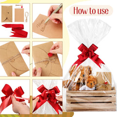 Wonderjune natural wood finish basket exudes rustic charm for timeless gift packaging