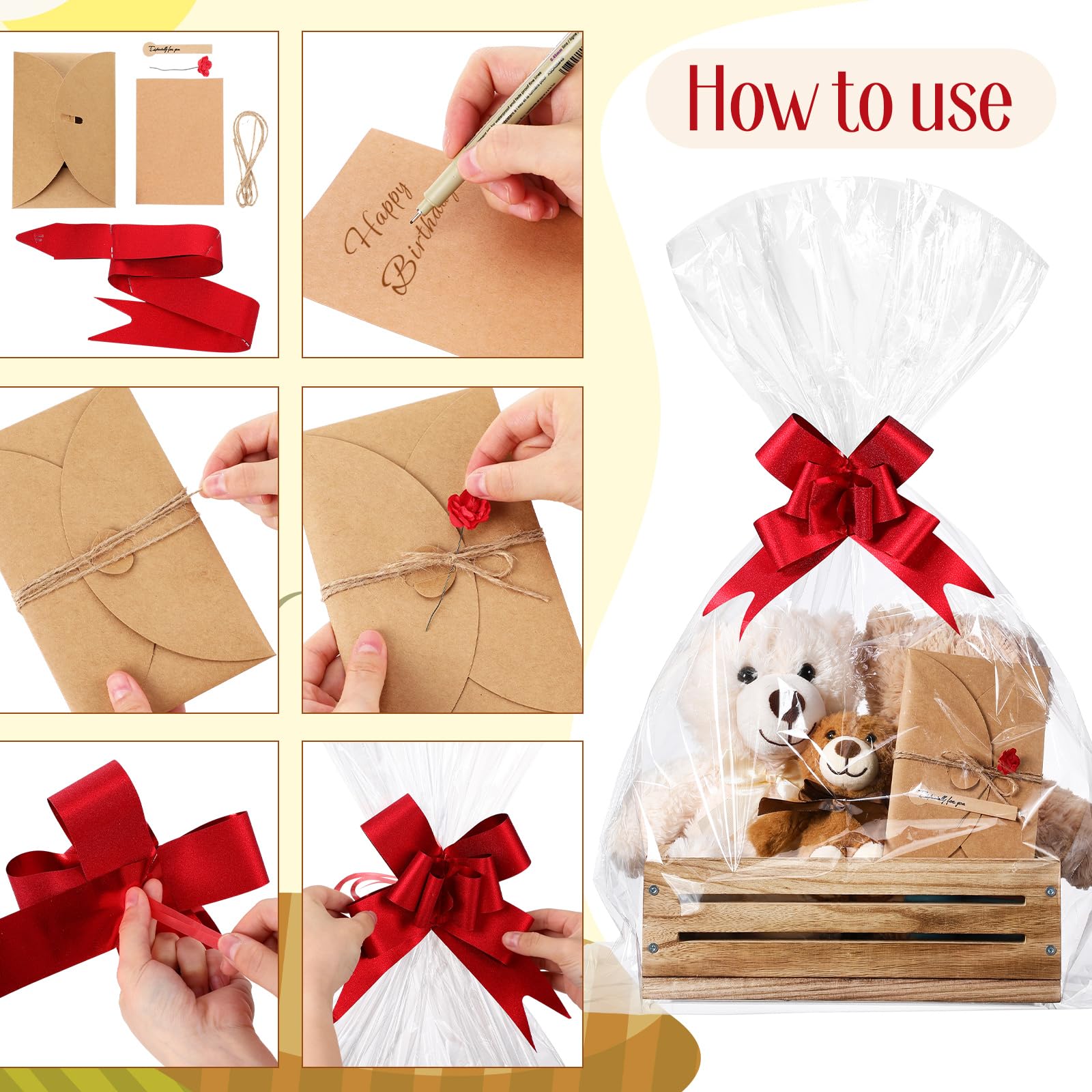 Wonderjune wooden basket dimensions 30x20x10 cm for versatile gifts