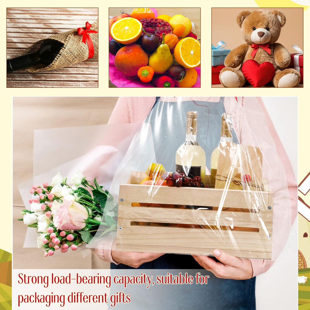 Wonderjune wooden basket ideal for weddings, baby showers, and housewarmings