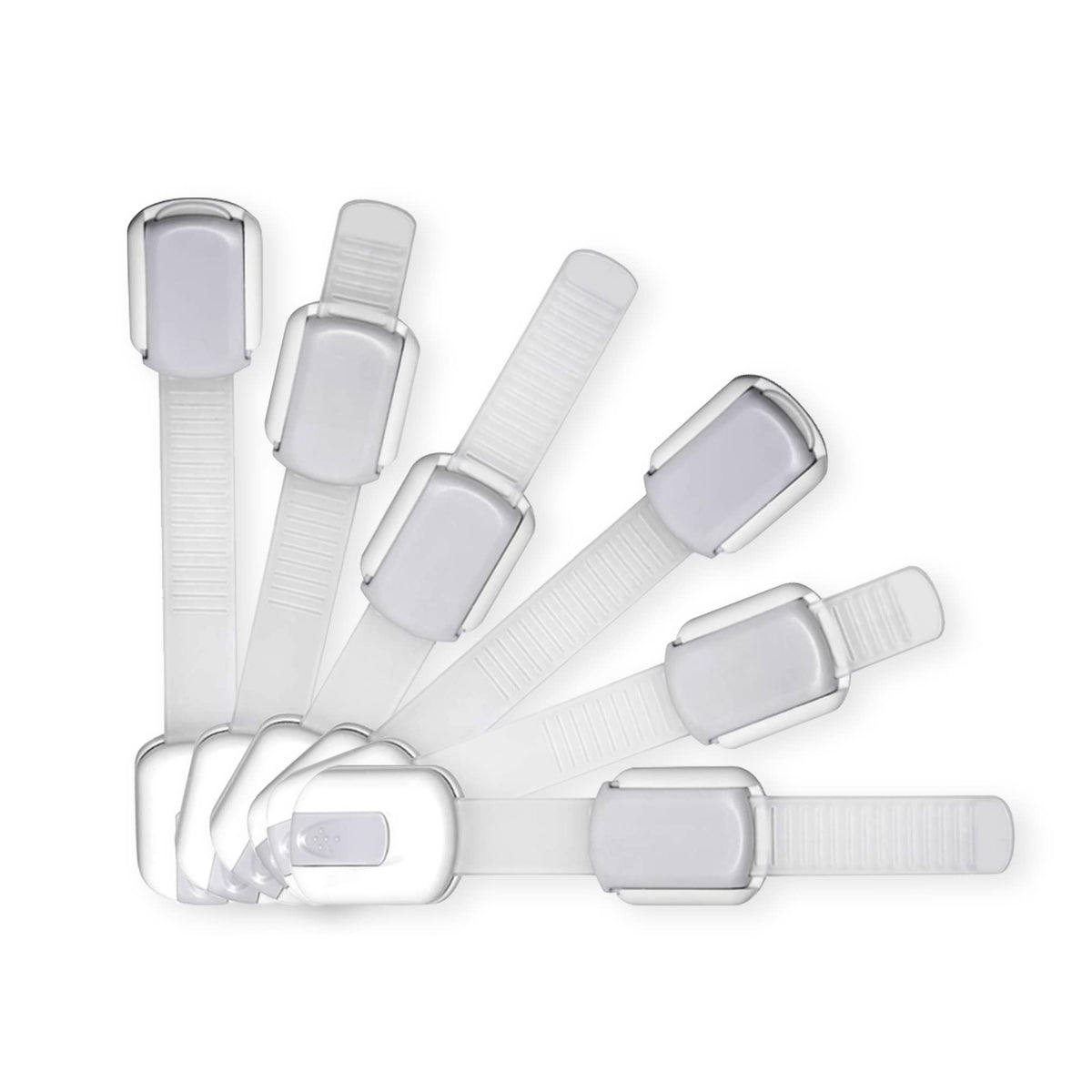 Wonderkid adjustable cabinet locks pack6 silver for safer, one-handed cabinet access.