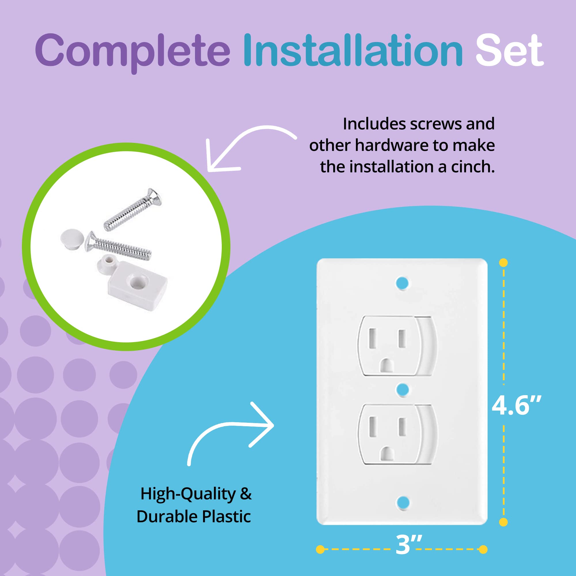 Wonderkid baby-proof outlet cover wall-mount white demonstrates discreet protection