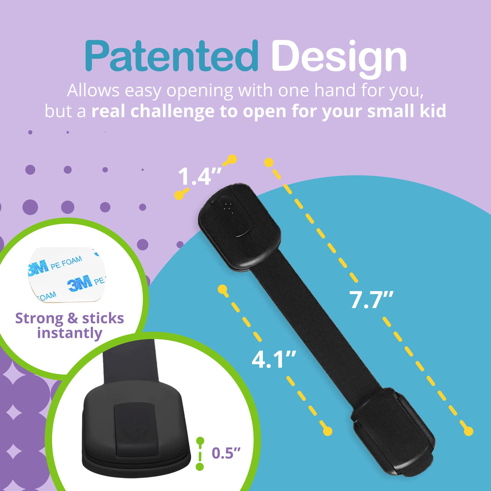 Wonderkid baby-proofing locks for fridge and drawers ensure easy adult access.