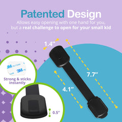 Wonderkid baby-proofing locks for fridge and drawers ensure easy adult access.