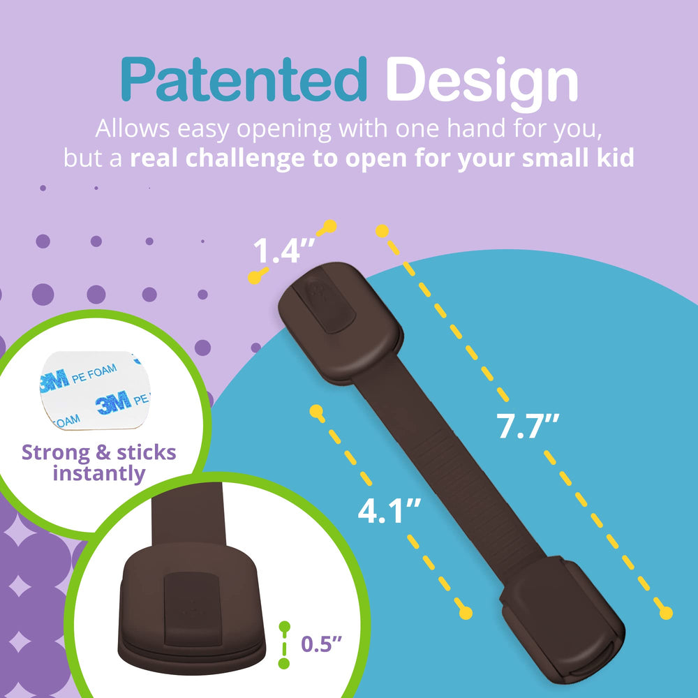 Wonderkid door/window safety latch on a door, helps prevent accidental access during play.