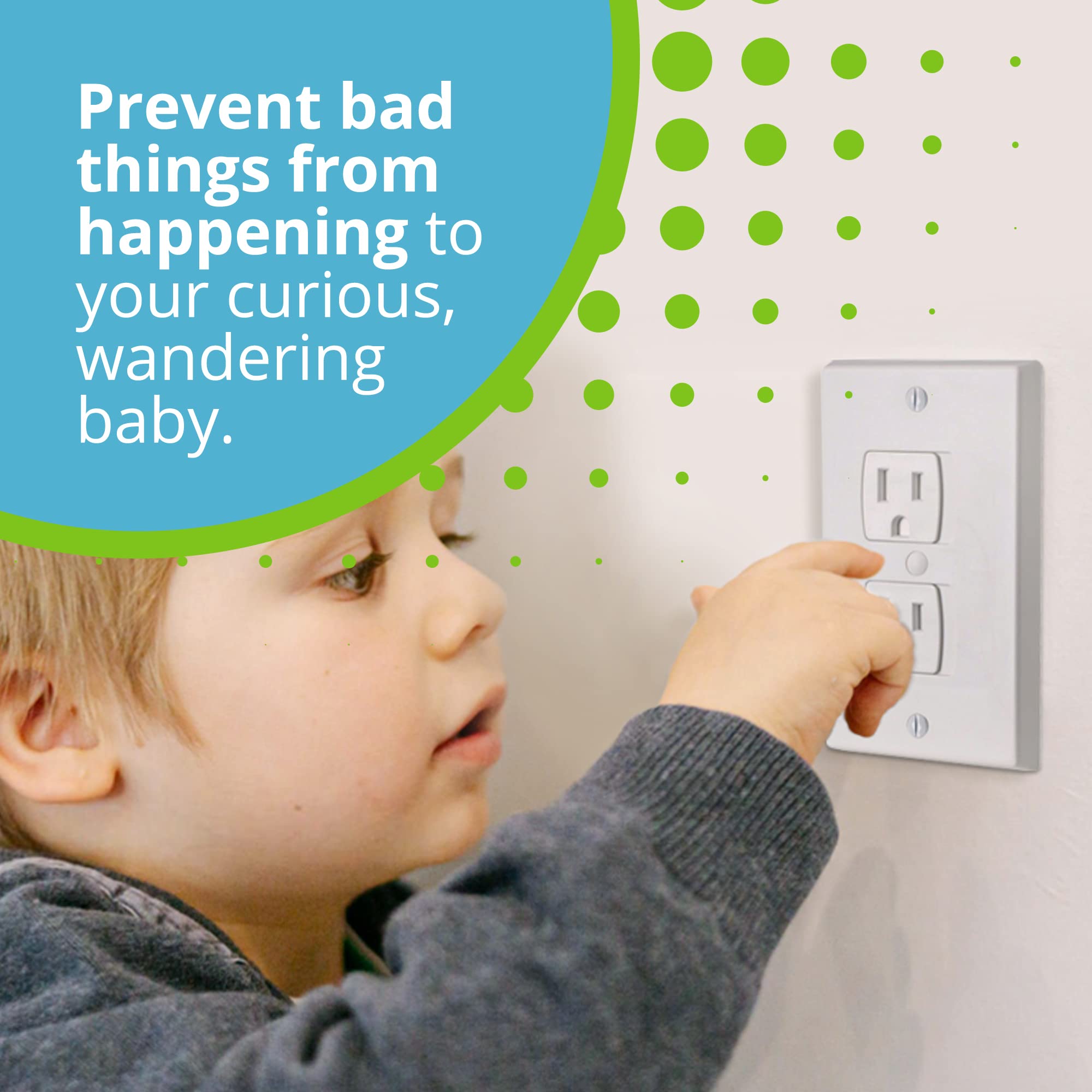 Wonderkid easy-access slide-out outlet cover white illustrates convenient cord plugging