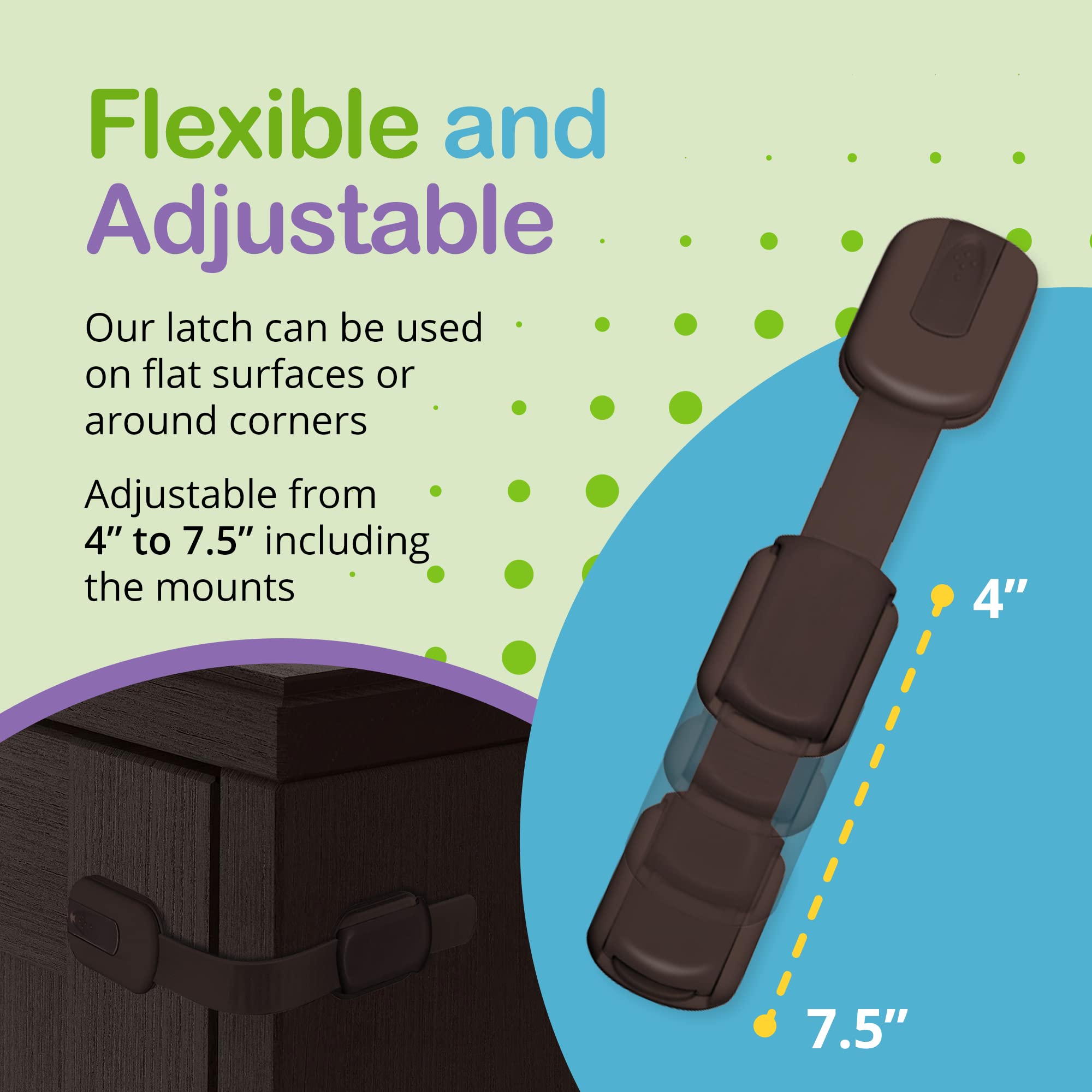 Wonderkid fridge/cabinet lock in a kitchen setting, practical protection for curious kids.
