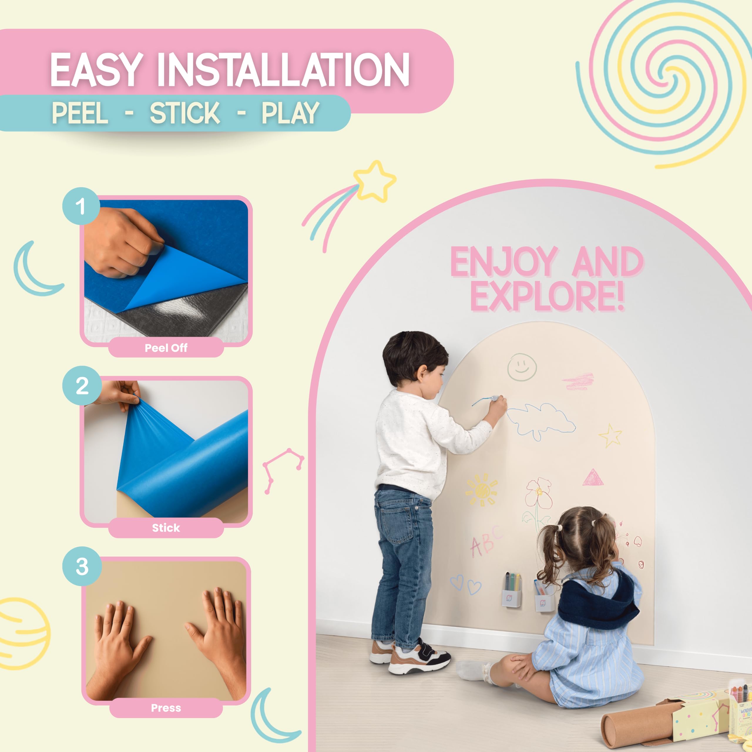 WonderMag set includes six washable crayons and a magnetic holder for easy cleanup