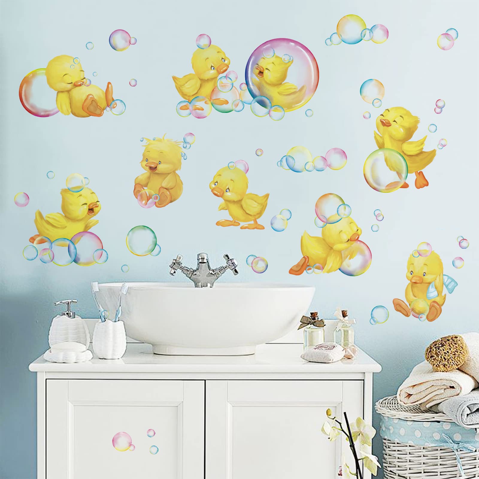 wondever yellow ducks decor for nursery walls enhances playful space