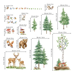 Wondever bear, deer, and fox wall art brings friendly wildlife to life.