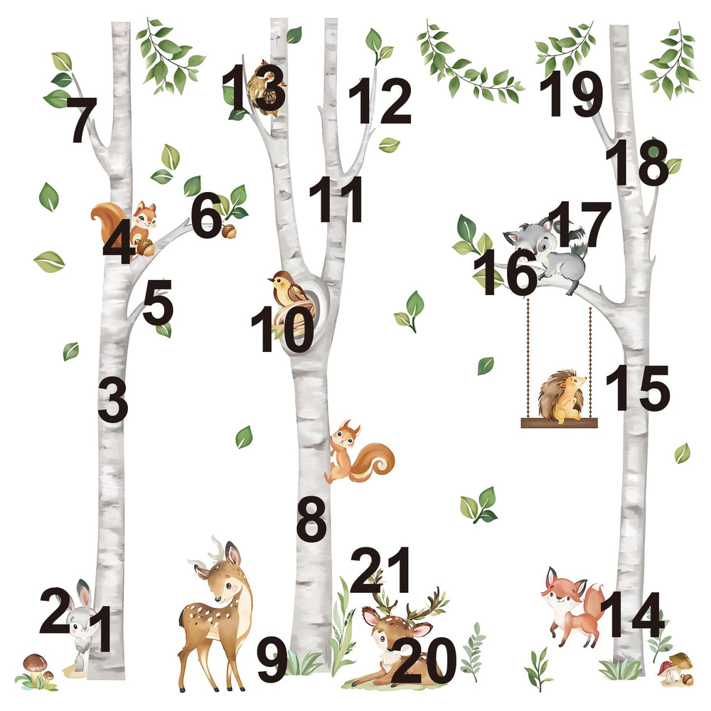 Wondever birch-tree-forest-diy-install-wall-stickers ease placement on walls.