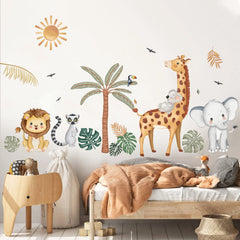 Wondever Boho Jungle giraffe wall sticker adds playfulness and quick room transformation