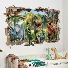 wondever break-through dino jungle decal adds adventure to nursery and play areas