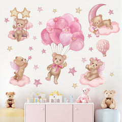 wondever clouds and stars peel-and-stick wall art creates a dreamy ceiling mural
