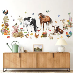 Wondever cow wall sticker adds rustic farmhouse charm to kitchen decor.