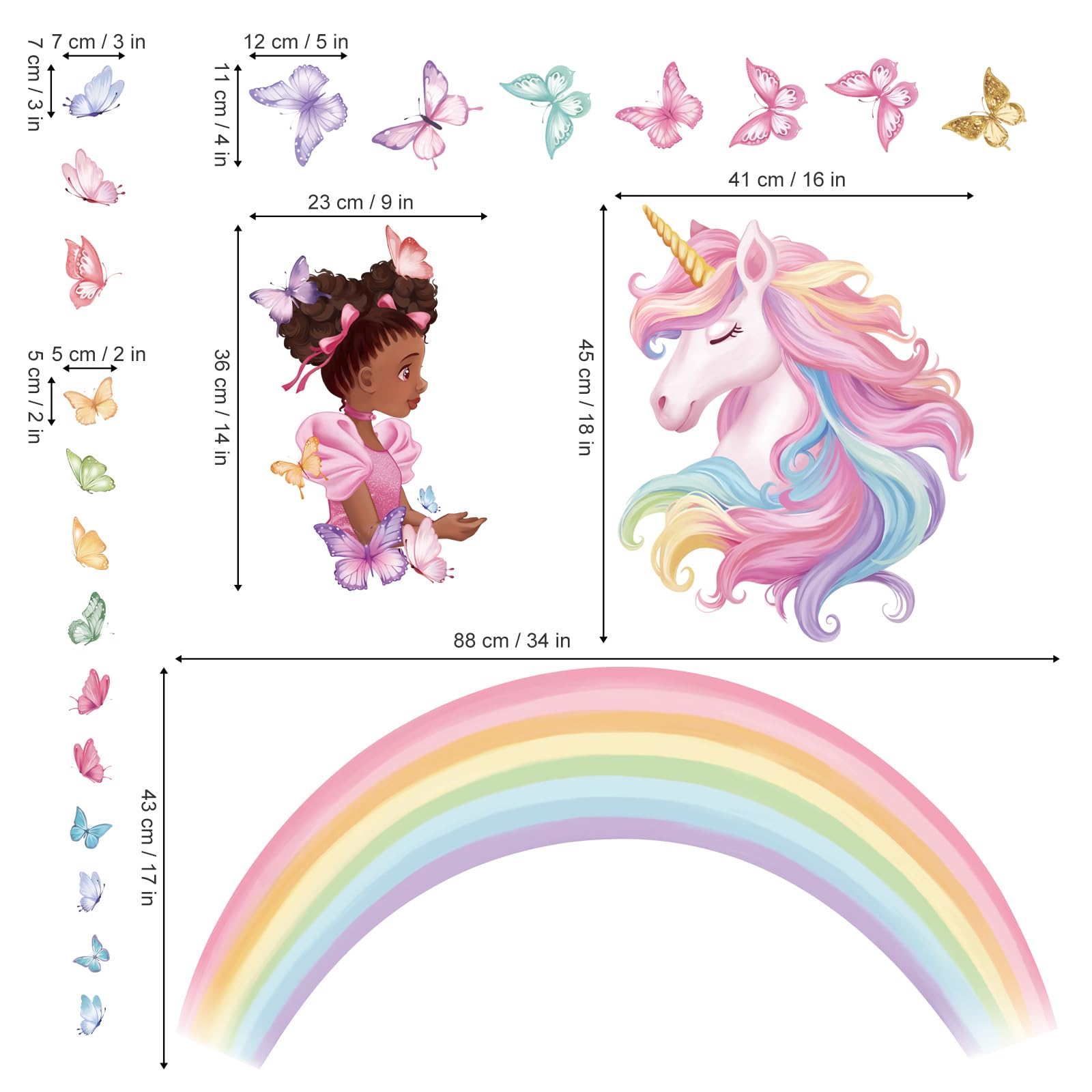 Wondever finished-size wall decals—bold focal point for kids' playrooms and bedrooms.