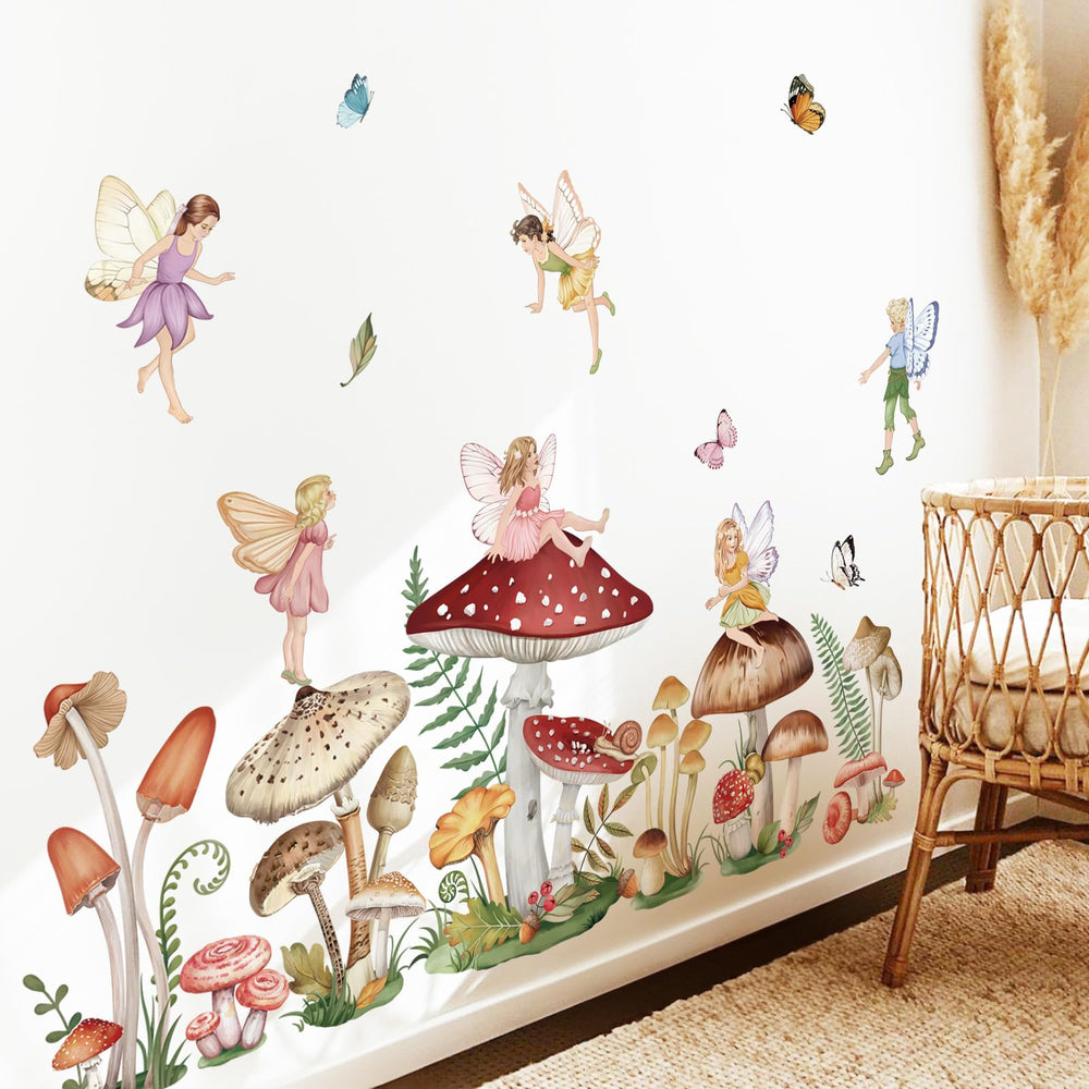 Wondever fairy butterfly wall stickers for girls' bedrooms add whimsy and color.