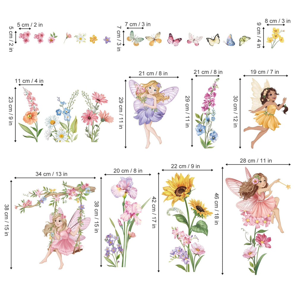 Wondever Fairy Flower wall stickers easy peel-and-stick transforms spaces without mess