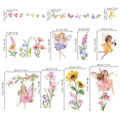 Wondever Fairy Flower wall stickers easy peel-and-stick transforms spaces without mess